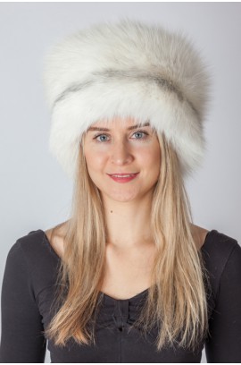 Arctic marble fox fur hat